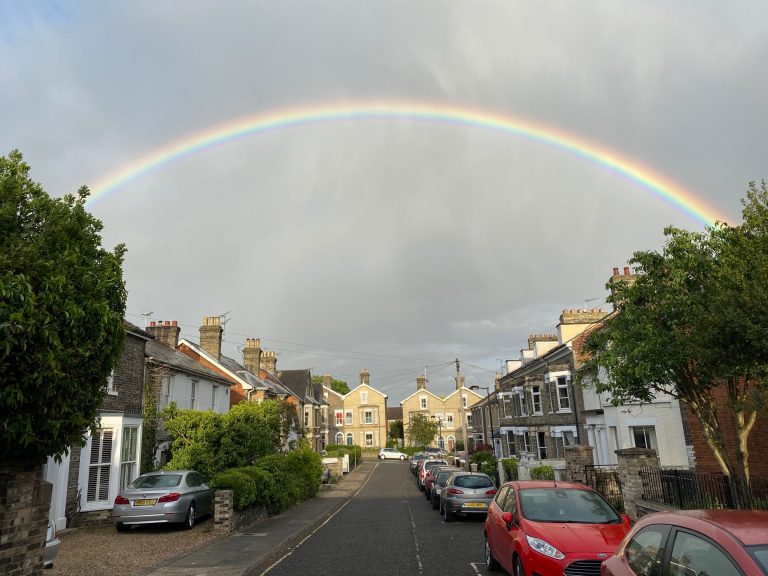 Rainbow in Lockdown Street © Ollie Bevan-Thomas
