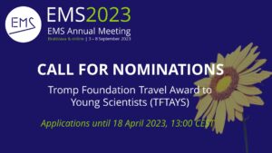 graphic to announce Tromp Foundation travel awards (EMS)